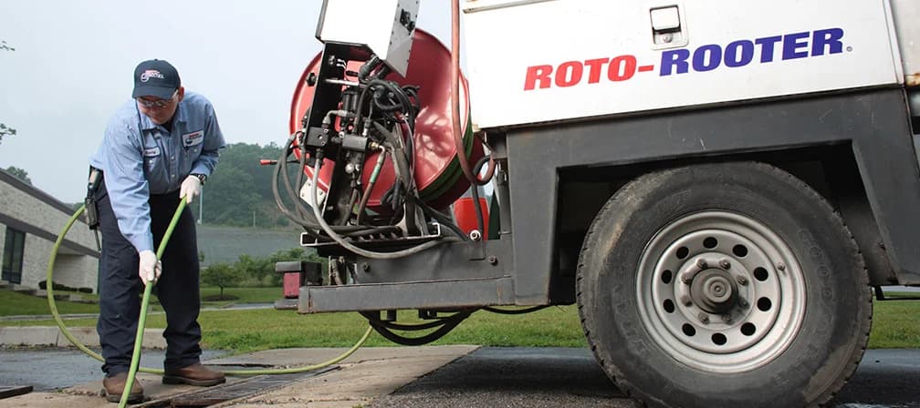 Roto-Rooter commercial high-pressure water jetting