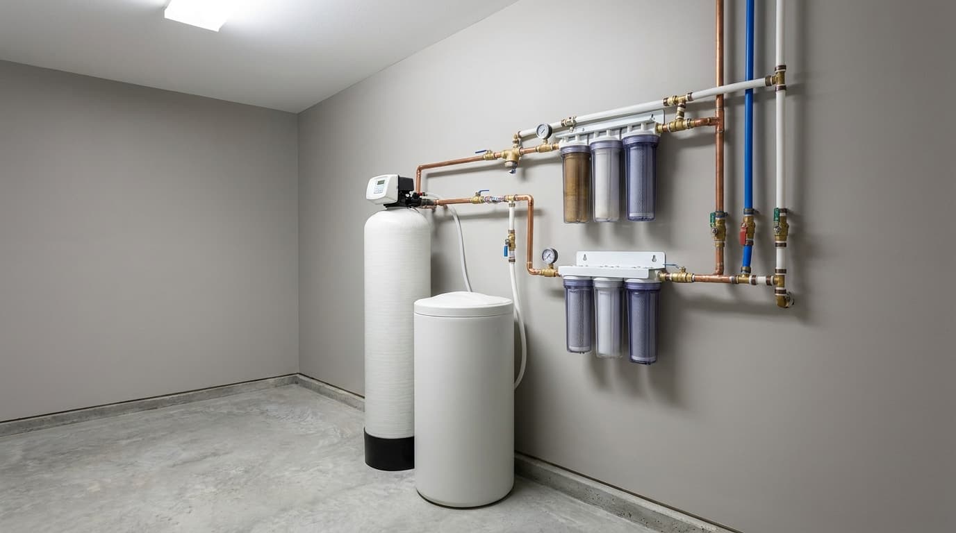 Water softener and multi-stage filtration system in a Pocatello home