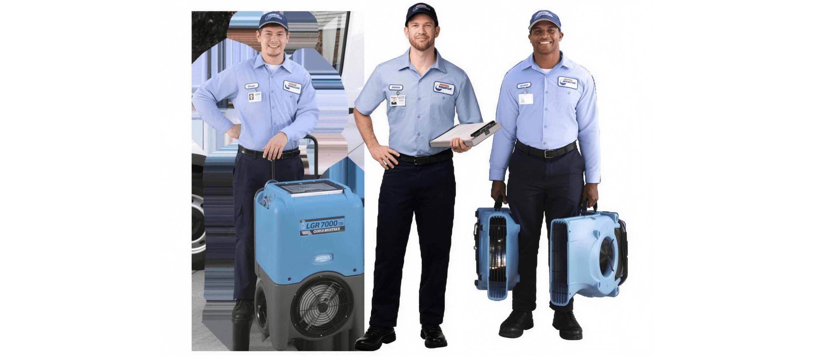 Roto-Rooter crew performing mold remediation